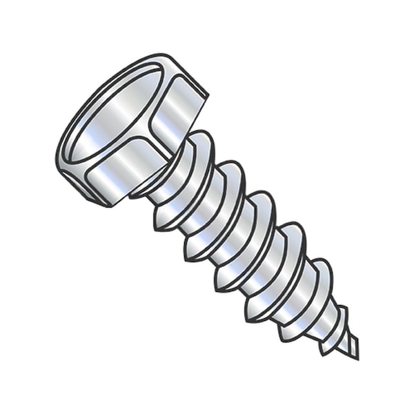 Usa Industrials Self-Drilling Screw, 1/4"-14 x 2", Zinc Plated Steel Flange Hex Head External Hex Drive BULK-SCRW-15164 - main